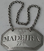 George III wine label MADEIRA thread London 1818 Francis Powell 77th Regiment of Foot 