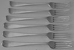 6 Old English tableforks London 1770-1775 Woods Filkin