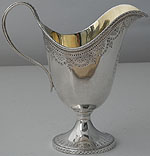 Victorian beaded engraved milk jug 1877 Robert Garrard 