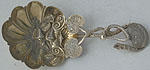 Victorian parcel-gilt caddyspoon naturalistic Birmingham 1862