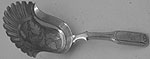 George IV Fiddle pattern caddy spoon Birmingham 823 Joseph Taylor