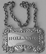 Victorian wine label Sheffield 1841 Walker, Knowles and Company HOLLANDS