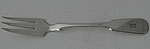 Victorian Fiddle pattern oyster cake pickle fork Birmingham 1859 George Unite