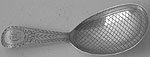 George III Old English bright-cut caddyspoon  engraved bowl London 1807 John Lias