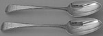 Pair George III Old English beaded tablespoons London 1784 1787 memorial inscriptions George Smith William Fearn