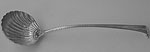 George III Onslow soup ladle beaded fluted bowl London 1776 Thomas Chawner