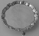 George II hand waiter salver London 1756 Ebenezer Coker