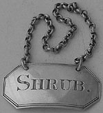 George III wine label Thread edge SHRUB Sheffield circa 1805 John Stainforth.