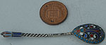 Alexander III miniature spoon Cloisonne enamel Moscow circa 1880 Gustave Klingert  