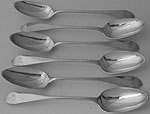 Six George III Old English Celtic pot tablespoons Edinburgh 1784 Alexander Spence